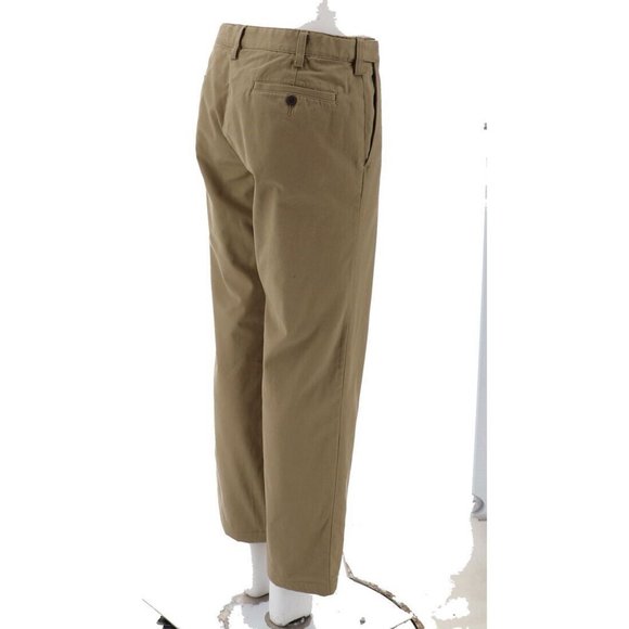 NWT LANDS' END COMFORT WAIST FLANNEL LINED CHINO PANTS ELMWOOD 44 - Picture 4 of 9